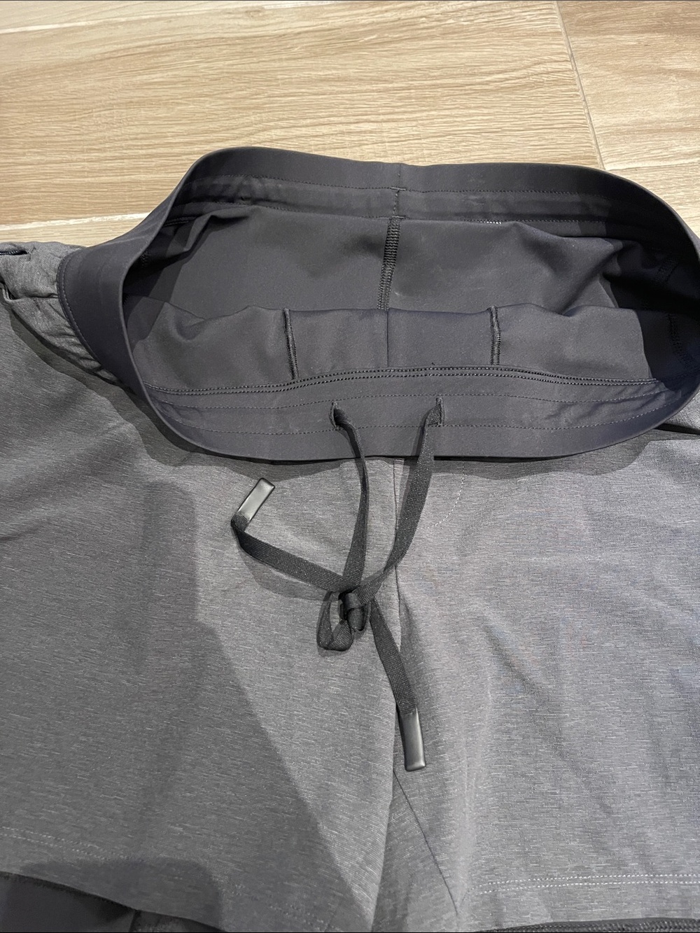 Men's Athletic Double-Layer Gray Shorts - Picture 8 of 8
